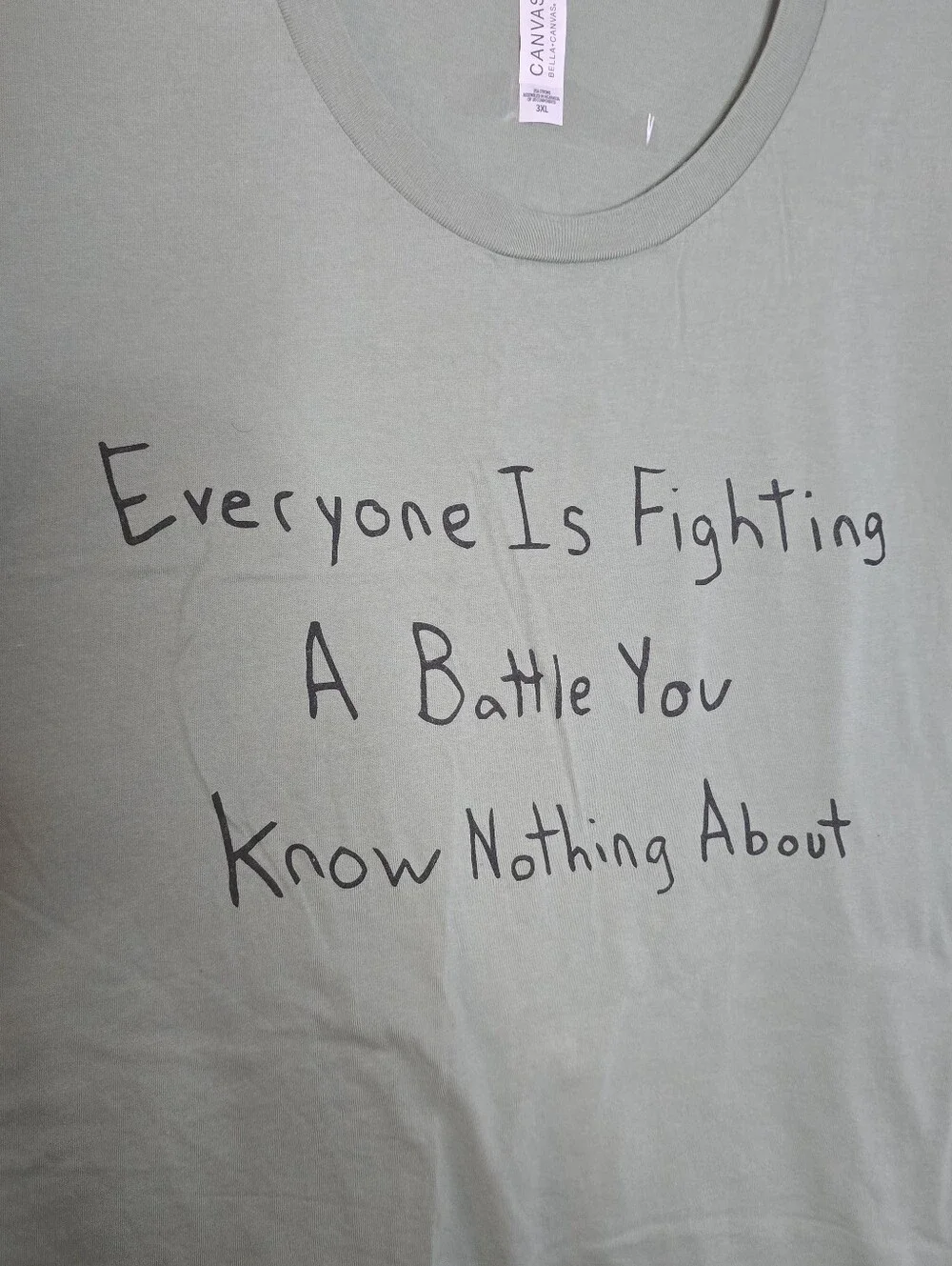 Alex and Andy Graphic Tee Unisex Size 3XL Green Mental Health Quote Cotton